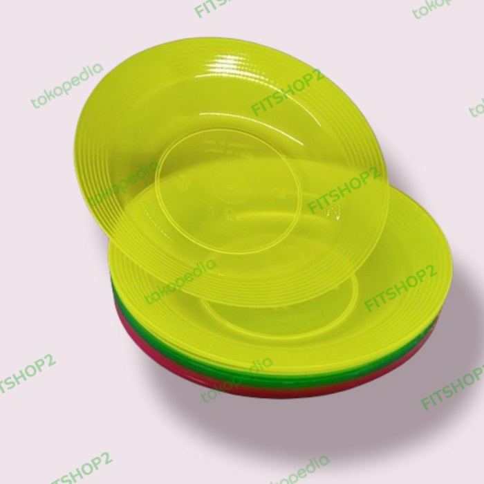 Piring Tatakan Plastik Kristal 3Lusin Piring Tatakan Gelas & Mangkok