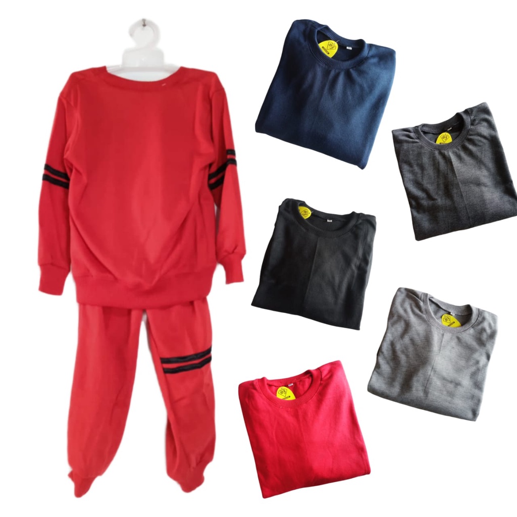 Set Sweater Jogger Anak Remaja Tanggung 6-12 Tahun / Setelan Jogger Sport Anak / Setelan Olahraga An