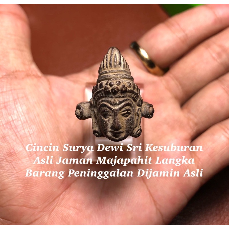 Cincin Kuno Surya Dewi Sri Kesuburan Jaman Majapahit Asli Peninggalan