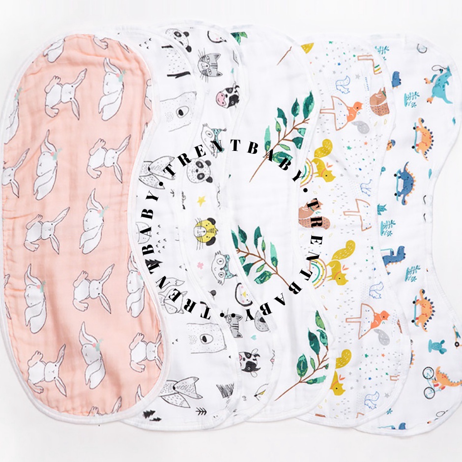 ➔Hms TRENTBABY - BURP BIB / ULTRA SOFT BAMBOO COTTON BABY BIB BURP BIB / TATAKAN PUNDAK CELEMEK / AL