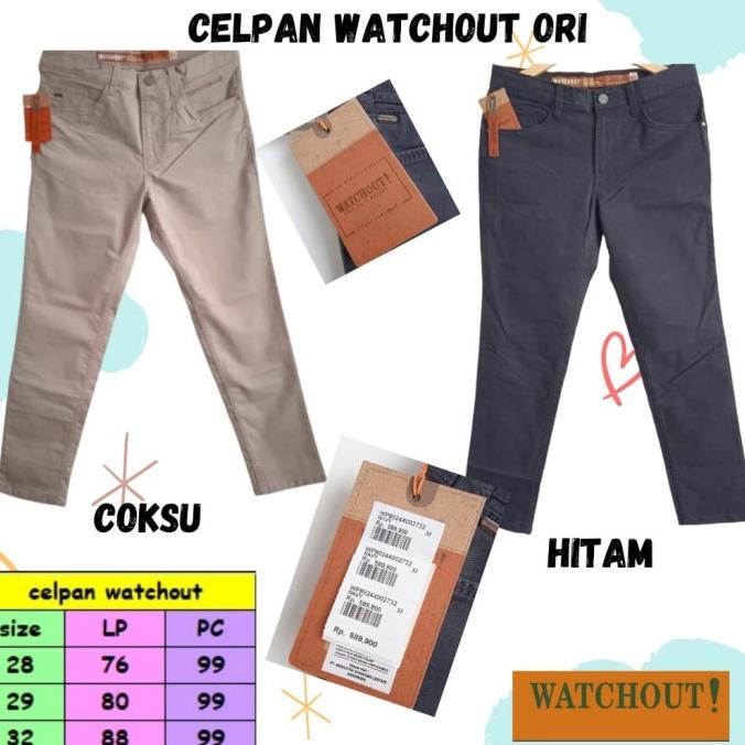 VIRAL CELANA PANJANG WATCHOUT PRIA ORIGINAL