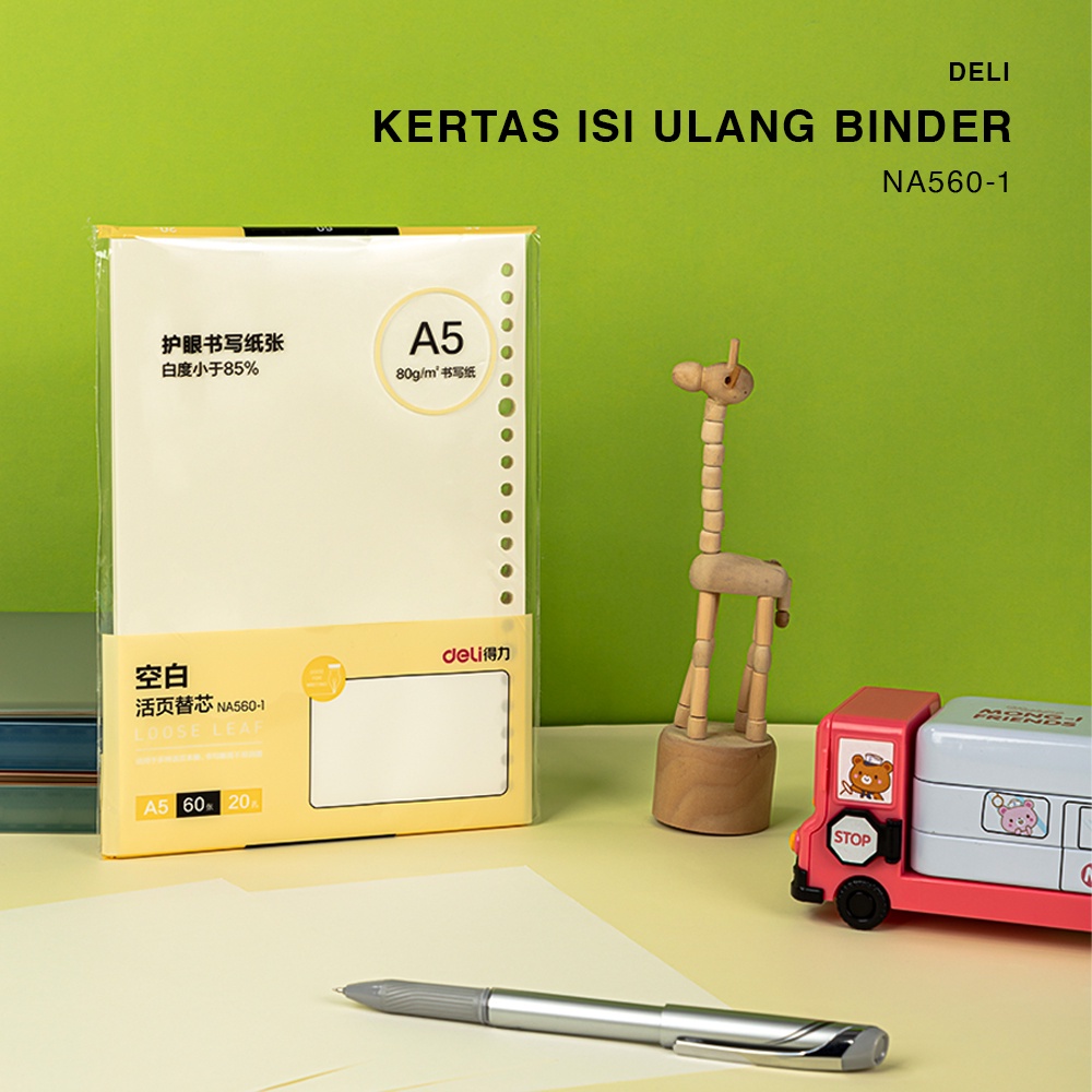 

YT1 DELI LOOSE LEAD / ISI BINDER B5 , 60 LEMBAR 80 GSM NB560-1 D6E