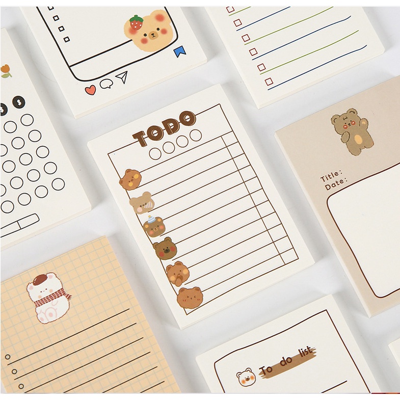 

NOB BEAR DAILY PLANNER STICKY NOTES / STICK NOTE PLANNER BEAR T3Q