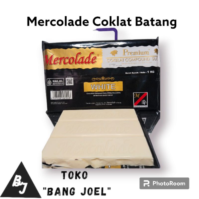 

Mercolade Chocolate Batang Repack 250 Gram / Coklat Putih batang / White Chocolate / coklat batangan / coklat blok