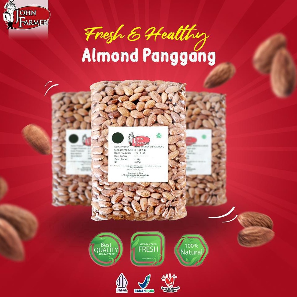 

Ready Almond Panggang - John Farmer Natural Roasted Almond 1 Kg Terlaku.