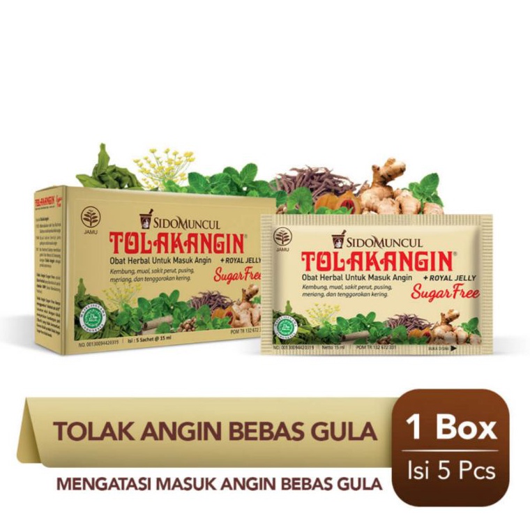 

FWGV8885 Bagus!!!!!! Tolak Angin Sugar Free + Royal Jelly Dus 5's Herbal - Masuk Angin