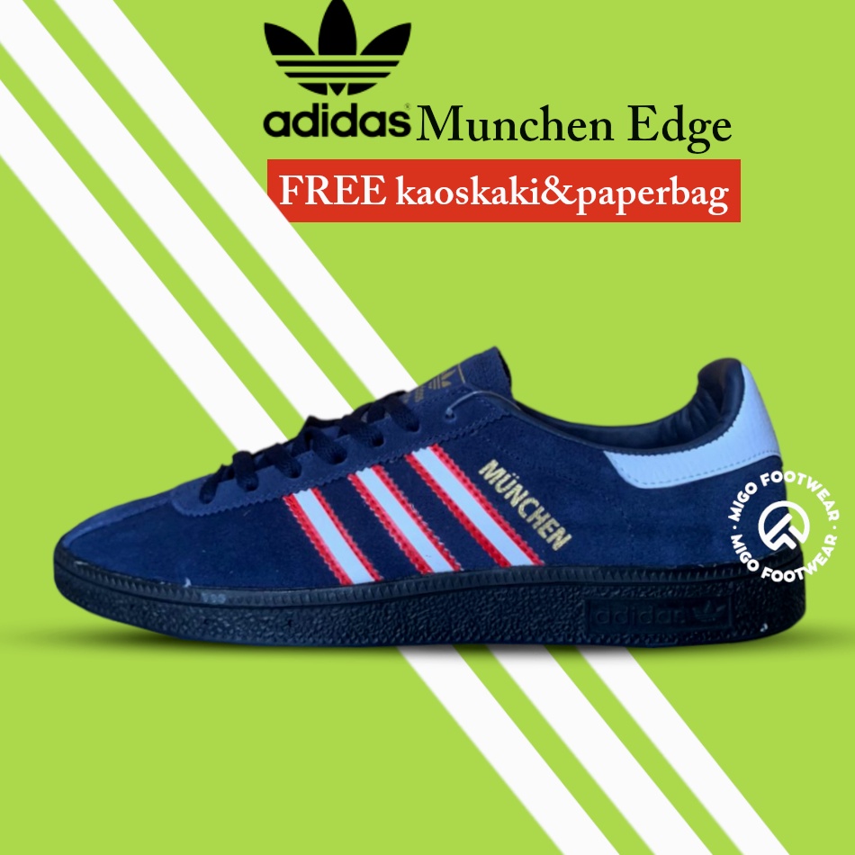 Terbaru｀Sepatu Casual Adidas Munchen Edge BNIB Quality Premium material Original Made In Vietnam