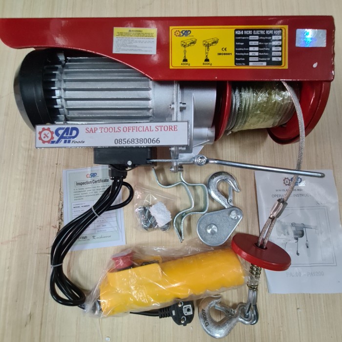 Terlaris Mini Electric Hoist 800Kg Elektrik Hoist 800 Kg