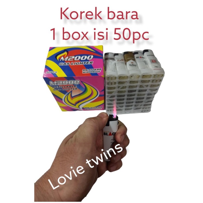 Korek Bara 50 Pcs Korek Api Bara 1 Box Merk M2000 Korek Api Mancis Murah