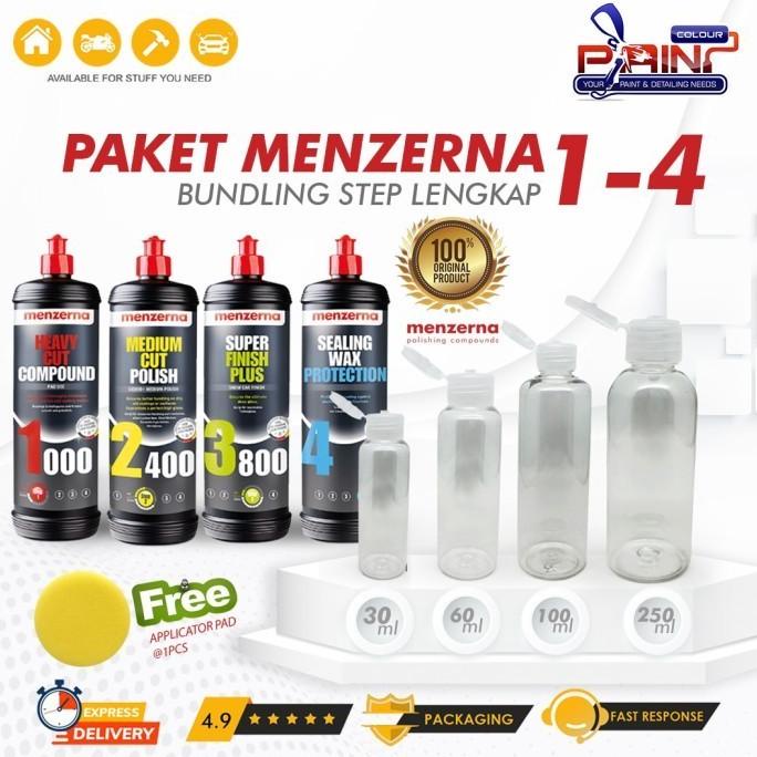 PAKET BUNDLING POLES MENZERNA Repack 4 STEP 1000-2400-3800-SEALING WAX