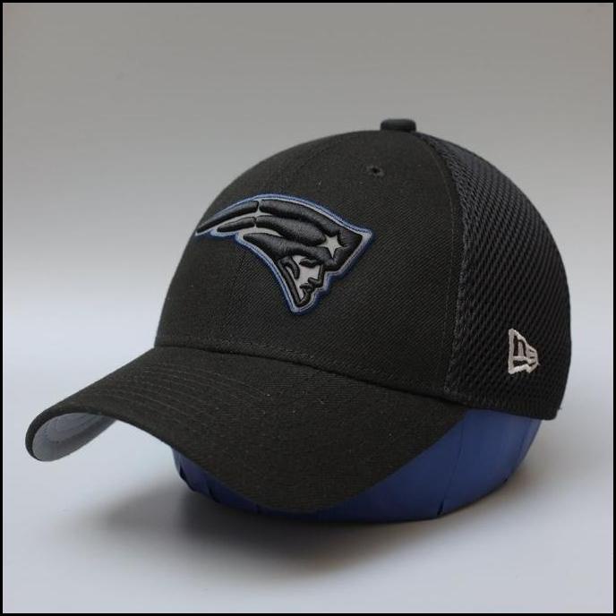 Bahagia Topi New Era New England Patriots Team Colour 39Thirty Black Original