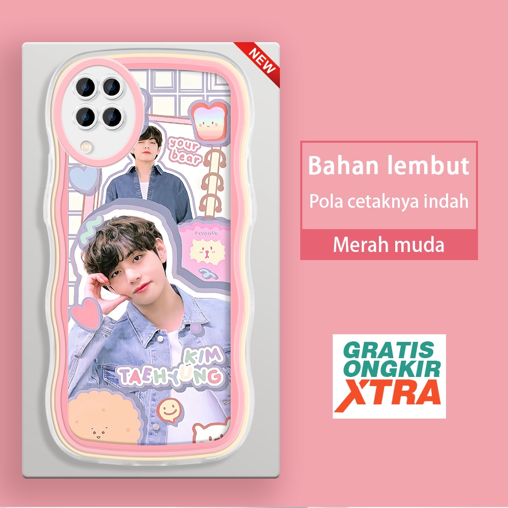 Mulia Samsung M02 M11 M12 M22 M32 M10 M21 M30S M23 5G Casing Ponsel  Korea Kim Tae Hyung BTS  warna-