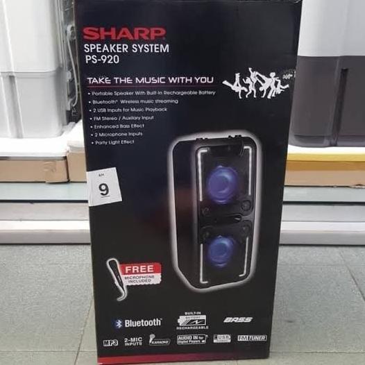 SHARP PS-920 / PS920 SPEAKER KARAOKE BLUETOOTH