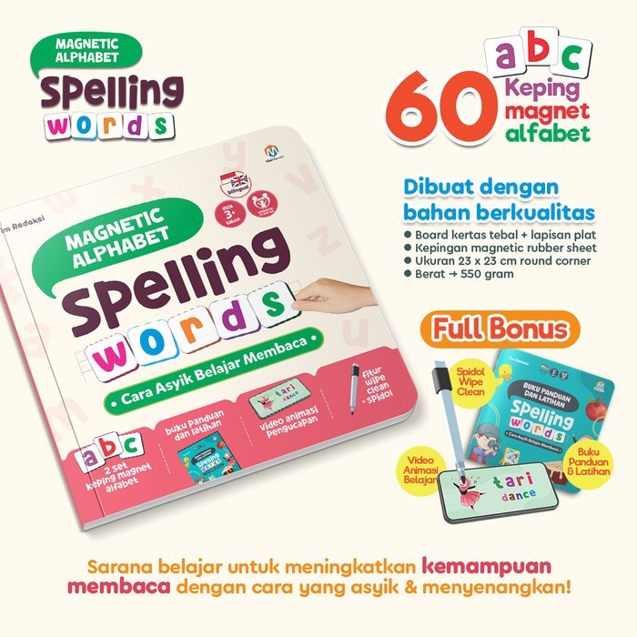 Ziyadbooks Magnetic Play Book Alphabet Spelling Words