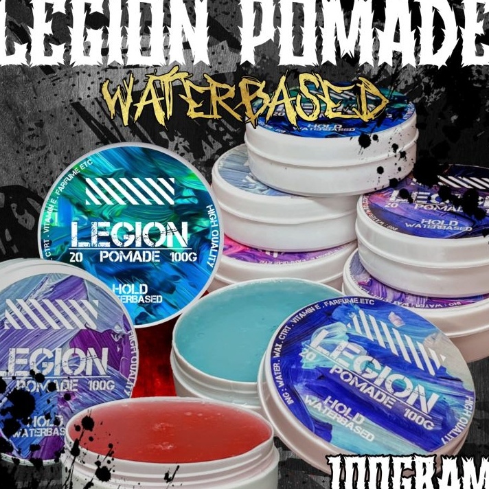 ➶⁎✶ 100 GRAM POMADE LEGION WATERBASED GROSIR Model Terkini