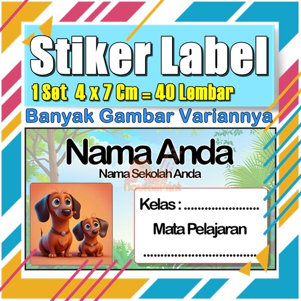 

Stiker Label Nama Buku Pelajaran Anak Karakter Hewan Lucu Cute Murah Sticker Kecil Banyak 20 Lembar Anime Vol-59