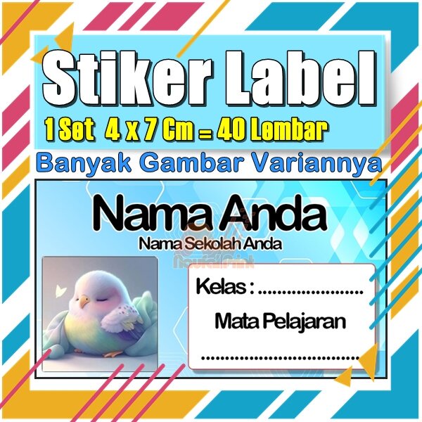 

Stiker Label Nama Buku Pelajaran Anak Karakter Hewan Lucu Cute Murah Sticker Kecil Banyak 20 Lembar Anime Vol-88