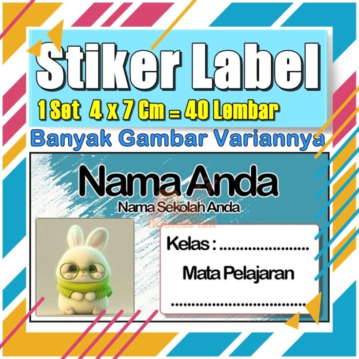 

Stiker Label Nama Buku Pelajaran Anak Karakter Hewan Lucu Cute Murah Sticker Kecil Banyak 20 Lembar Anime Vol-266