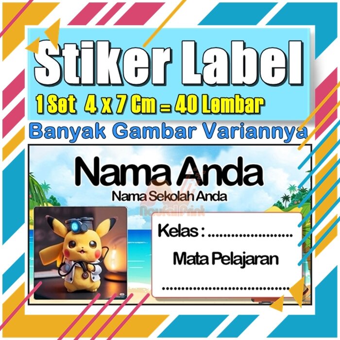 

Stiker Label Nama Buku Pelajaran Anak Karakter Hewan Lucu Cute Murah Sticker Kecil Banyak 20 Lembar Anime Vol-300
