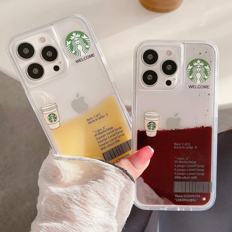 Qi Casing Motif Starbucks Coffe Soft Case IPHONE SE 2 7 7+ 8 8+ PLUS X XS MAX XR 11 12 13 14 PRO MAX
