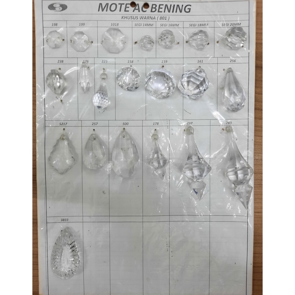 BIG SALE MANIK BENING / MOTE BENING / MANIK AKRILIK / MANIK KRISTAL / MANIK DEKORASI / MANIK BENING 