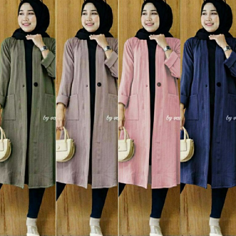 7NAY5-D MUMU - Jaket Knit Rajut Tebal Import Tessa Cardy #5 by Hijab Solo R-19