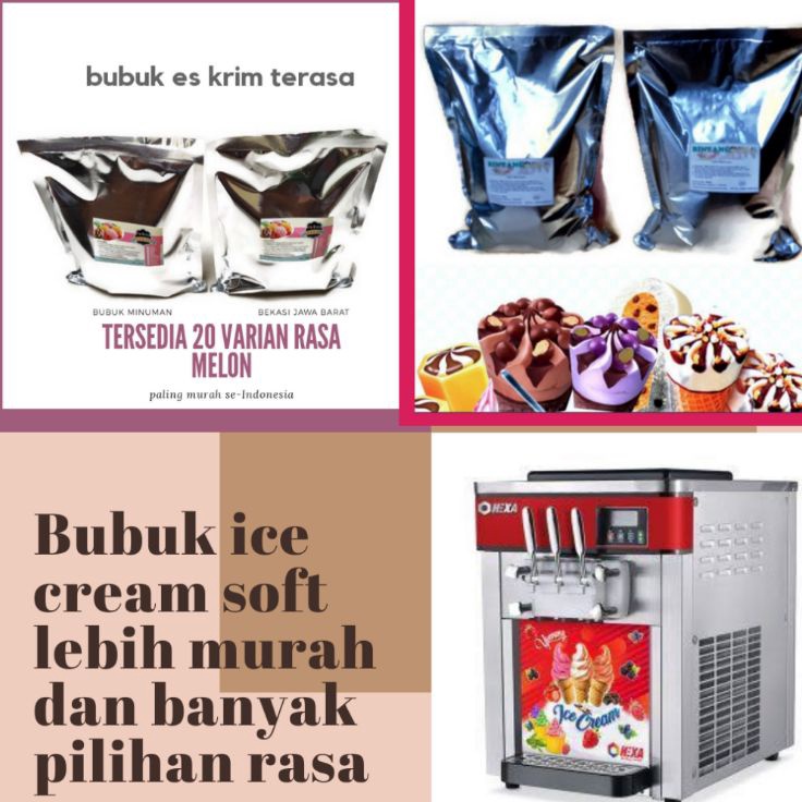 SVLH7724 TERMURAH BUBUK ES KRIM 500 GR / SERBUK ES KRIM / BUBUK ICE CREAM SOFT DAN HARD / SERBUK ICE