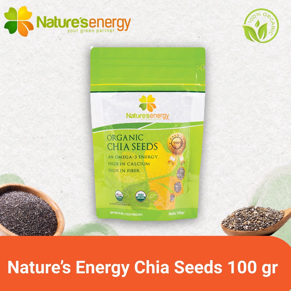 

Best Terlaris.. Natures Energy Organic Chia Seeds 100 gr JJP