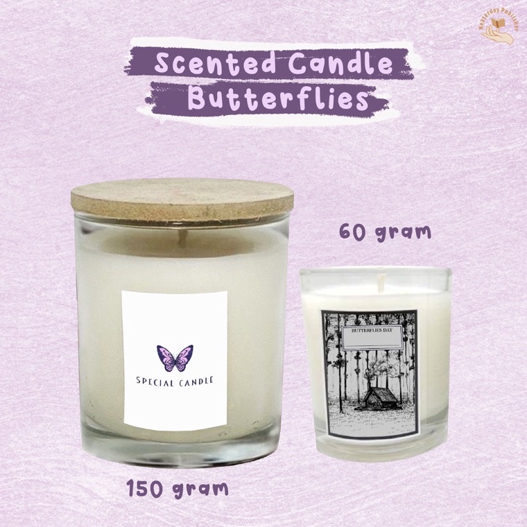 Ready.. Scented Candle BUTTERFLIES (AMARABEL) ING