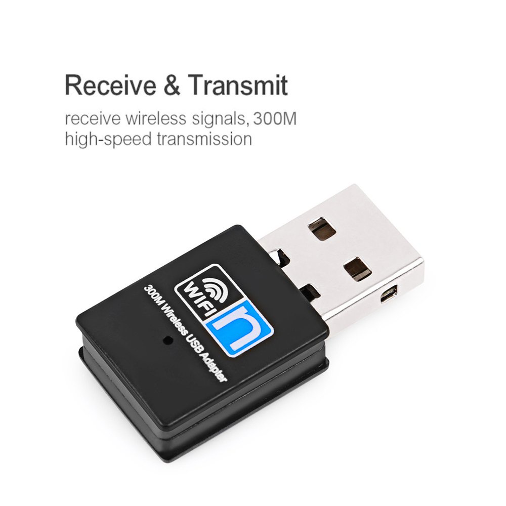 ✅&Wireless Mini USB Wifi Adapter 802.11N 300/150Mbps USB2.0 Receiver for Notebook PC Windows 7 8 10 