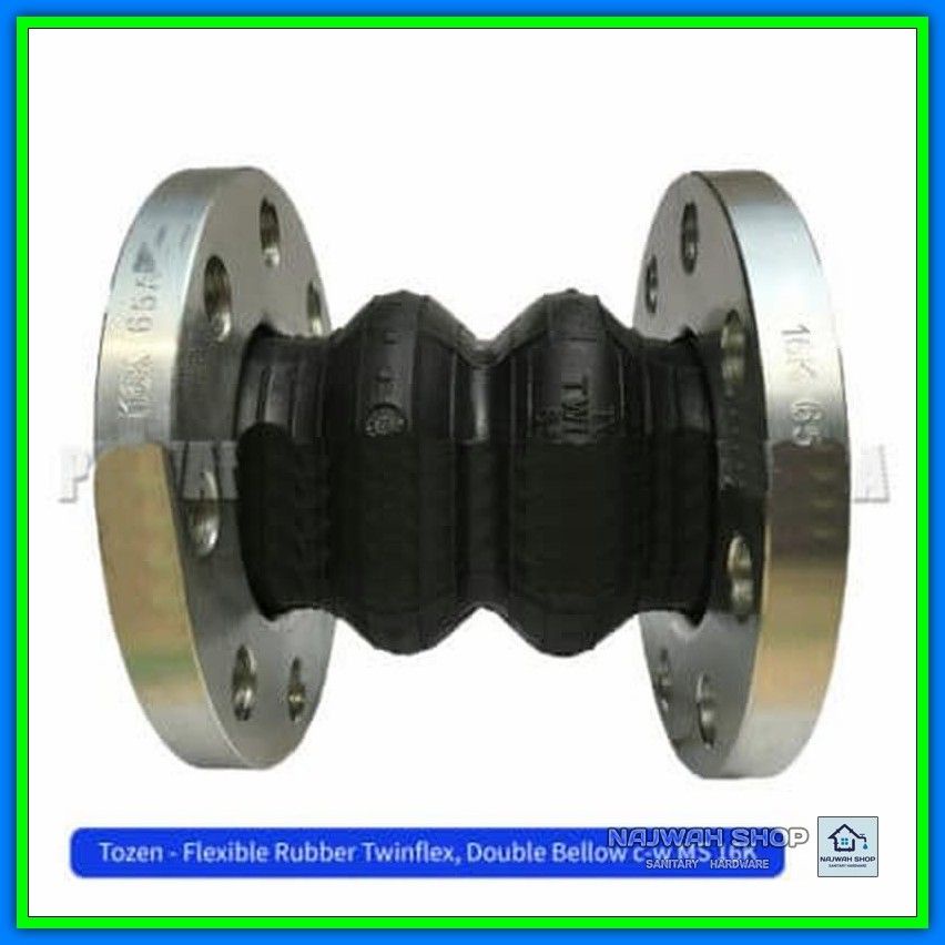 Flexible Rubber TwinFlex 2.5" inch Tozen Joint Flange JIS 16K Origin Japan Murah Berkualitas