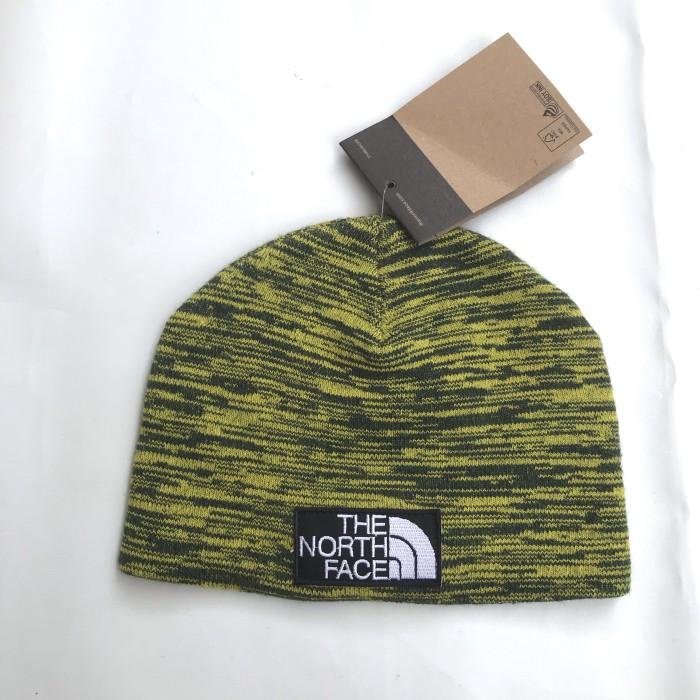 Topi Kupluk The North Face Logo Box Cuffed Beanie Hat Winter Coat