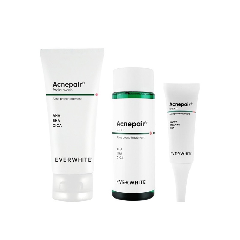 EVERWHITE ACNEPAIR / ACNE PAIR / SERUM/ BE BRIGHT/DAY CREAM/NIGHT CREAM/TONER/FACIALWASH/ACNE CREAM