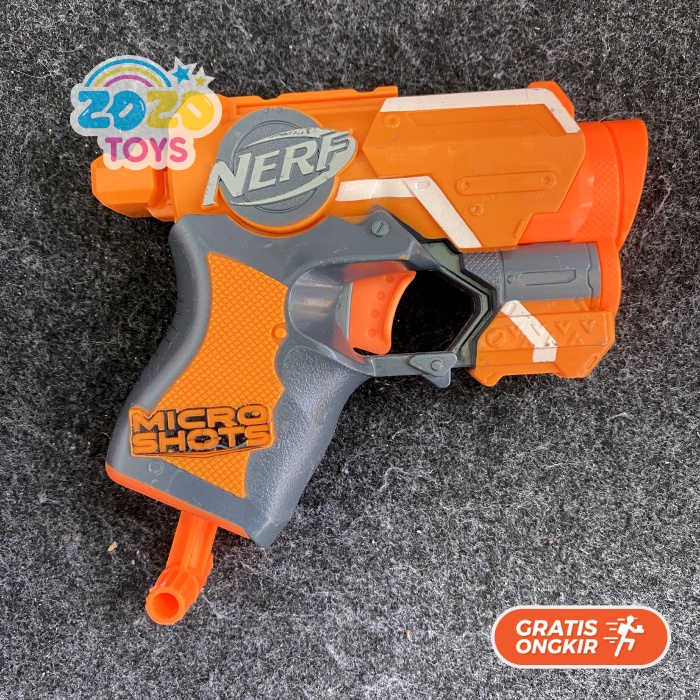 Nerf Microshots N-strike Elite Firestrike var biru mainan preloved