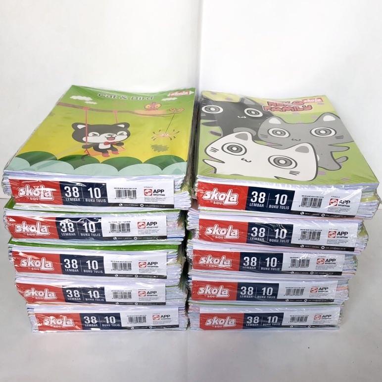 

8.8 [Big Sale] ( 1 Pack /10 Pcs ) Buku Tulis Skola By Sidu Isi 38 Lembar New !!