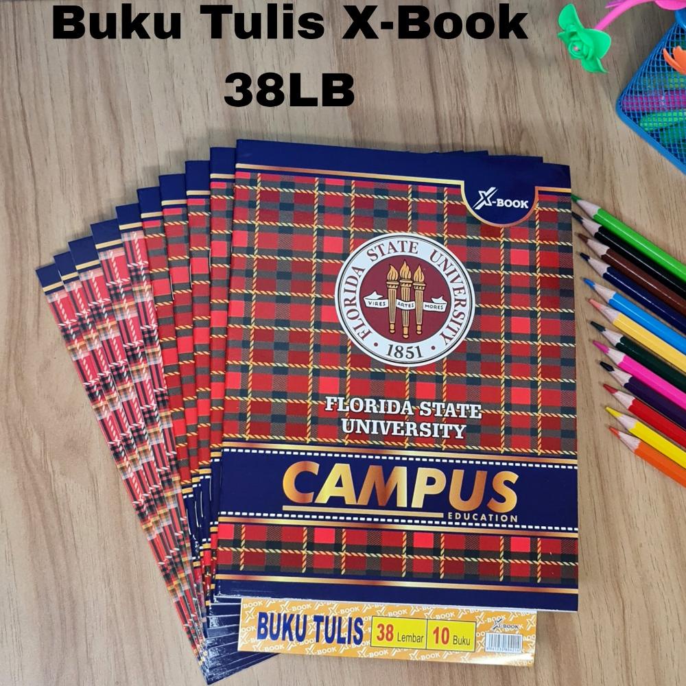 

8.8 [Big Sale] Sos Buku Tulis X-Book Kwarto/Kecil Isi 38(10Bk) / Buku Catatan / Buku Sekolah Bergaris New !!