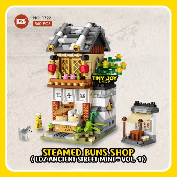 DISKON SPESIAL TERAPIK LOZ ANCIENT STREET MINI - STEAMED BUNS SHOP (560 PCS) 1722 TERBARU