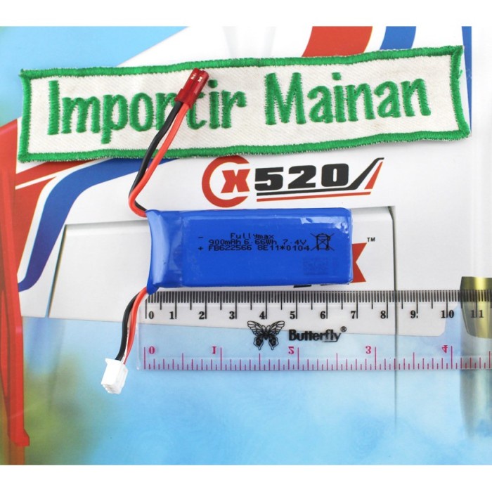 HOT SALE TERAPIK BATERAI X520 BATTERY LIPO XK X520 RC AIRPLANE 7.4V 900MAH TERMURAH