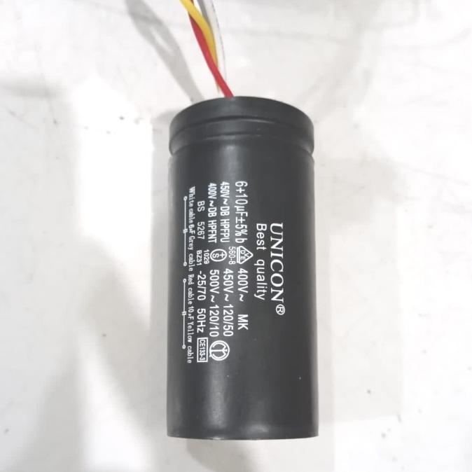 jual kapasitor mesin cuci LG 2 tabung 6+9.5-10 kabel 4