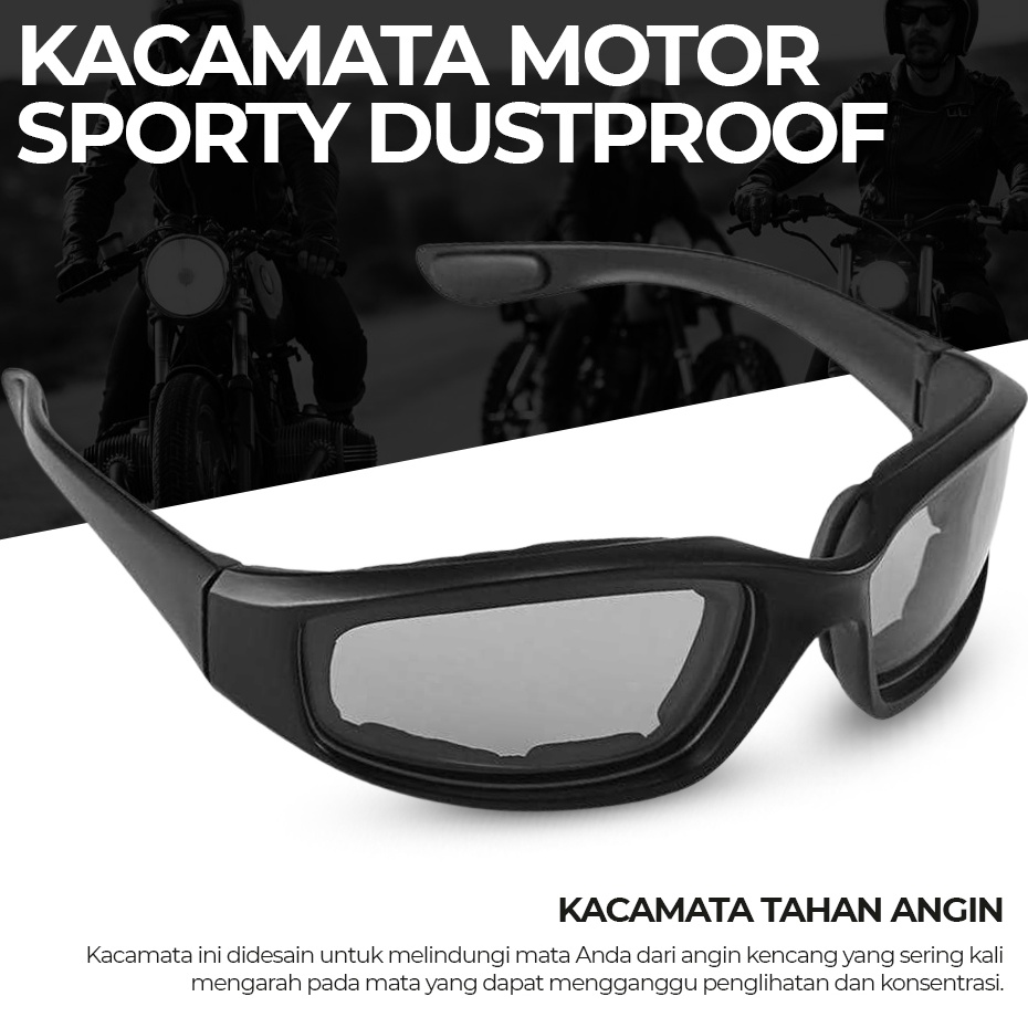 - wf Kacamata Motor Sporty Dustproof ❋ ツ