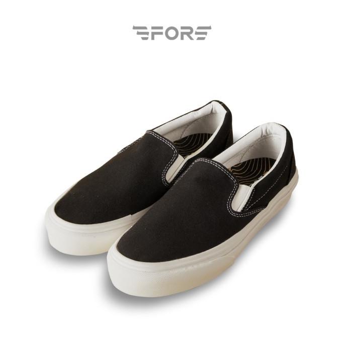 Ready Sepatu Sneakers Pria Slip On Before5 Old Skool Hitam Molleandro
