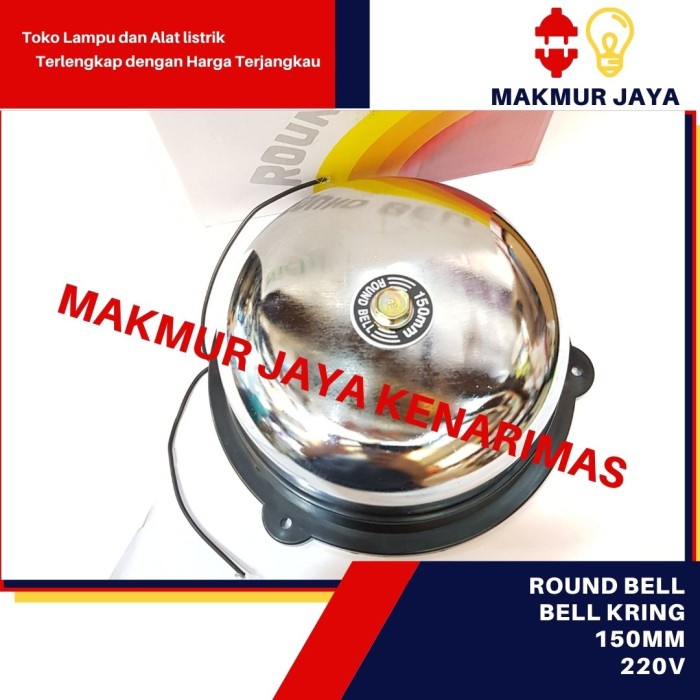 Best Seller Round Bell 150Mm 220V/Bell Sekolah/Alarm Pemadam/Bell Listrik Murah