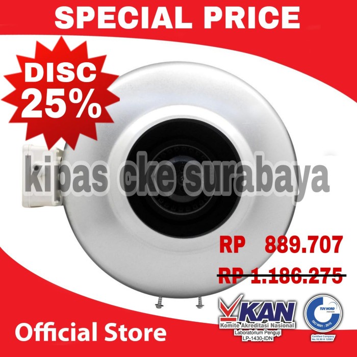 Best Seller Cke Centrifugal Fan Duct Inline Ci-Cdi100 4 Inch Kipas Blower Hisap