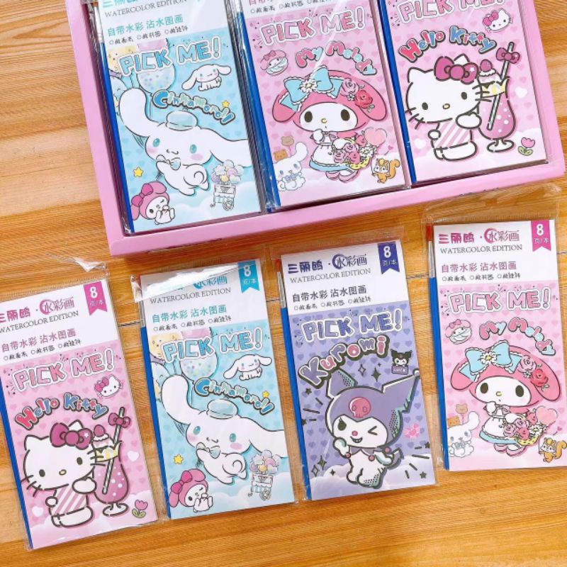 

15 SHOP --- Buku Cat Mewarnai Kecil / Watercolor painting Book Colouring