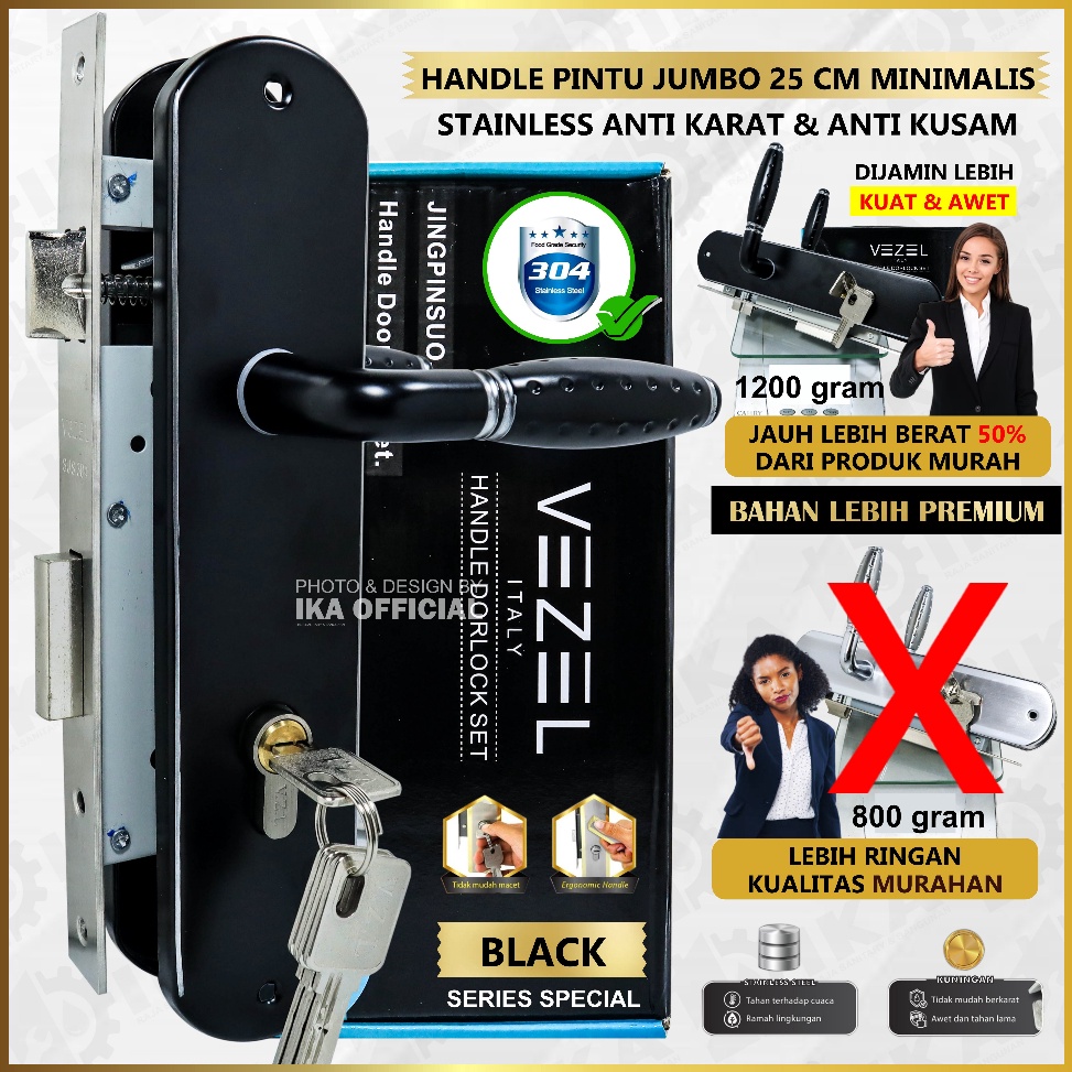 MURAH MERIAH. Kunci pintu top grande silinder handle pintu komplit / KUNCI PINTU TOP GRANDE ROYAL 25