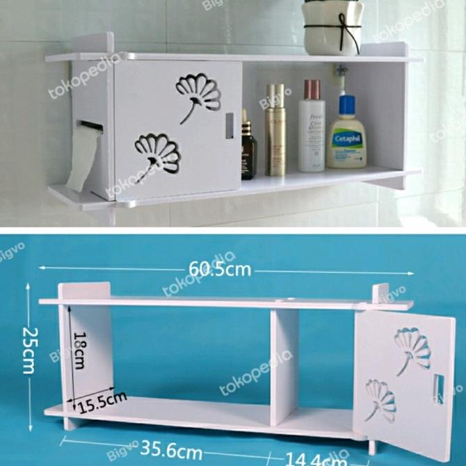 Promo Rak Dinding Tempel Serbaguna Tempat Kosmetik Parfum Kecil Make Up Bestq