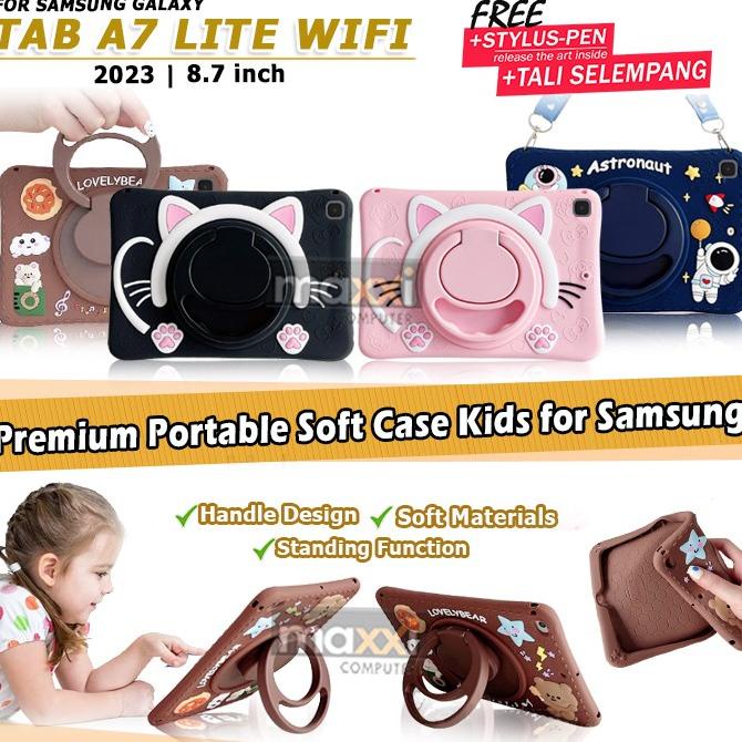 Terbaru Samsung Tab A7 Lite Wifi 8.7" 2023 Softcase Silikon Sarung Case Anak