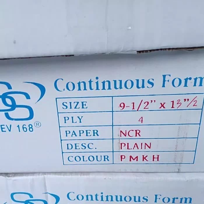 

Best Seller Continuous Form 9.5 X 13 - 4 Ply /2 Ss