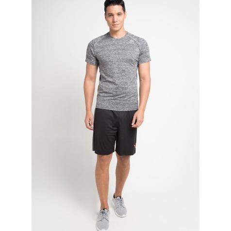 Masterman Goplay Melanite Space Dye Knit Grey Kaos Lari Gym Olahraga