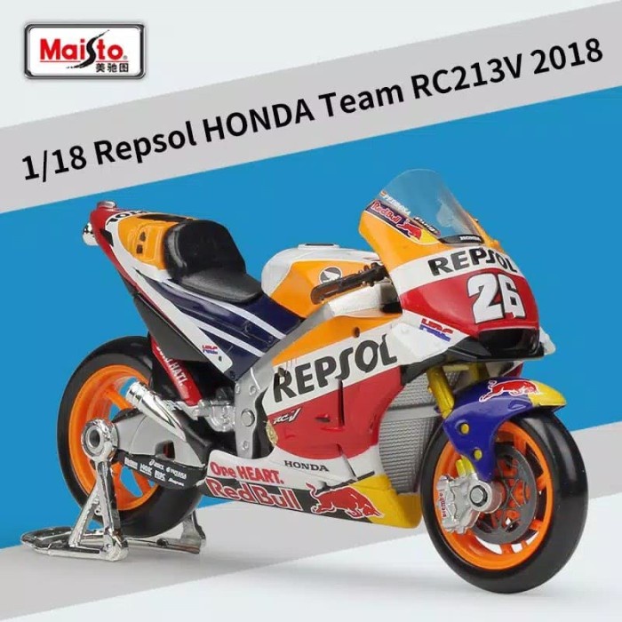 DISKON SPESIAL DIECAST MINIATUR DANI PEDROSA REPSOL HONDA RCV 213 2018 MOTOGP TERMURAH